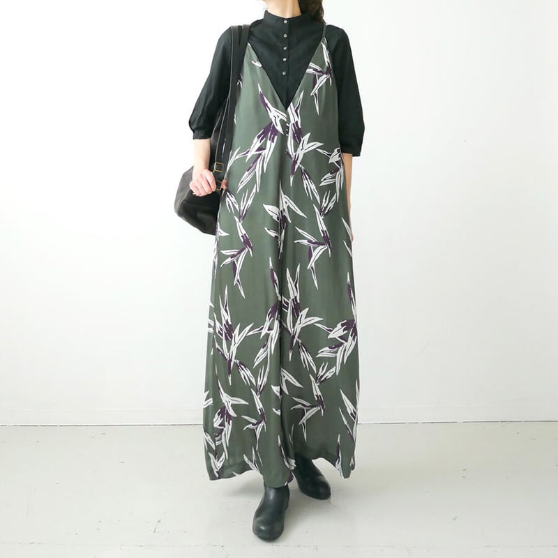 SACRA｜サクラ ｜LEAVES SALOPETTE｜12011081｜ ASH GREE