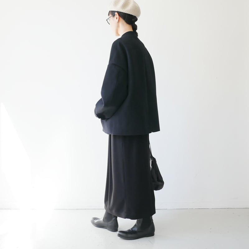 NO CONTROL AIR SUPER100s ブルゾン NO CONTROL AIR 」スーパー100's ウールショートビーバーノーカラー