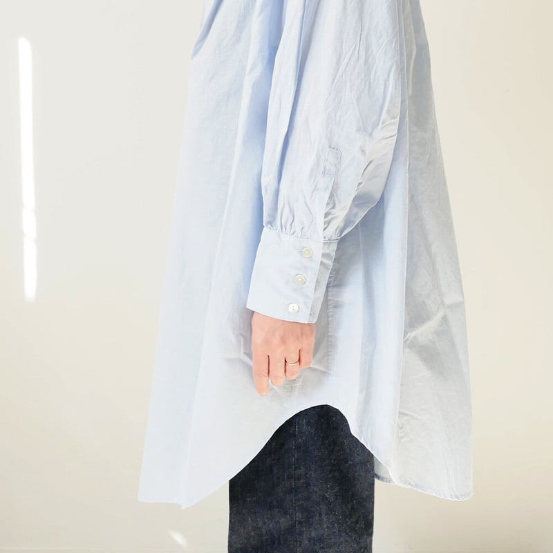 UNIVERSAL TISSU| ユニヴァーサルティシュ|バンドカラーシェルボタン UNIVERSAL TISSU| ユニヴァーサルティシュ|バンドカラーシェルボタン