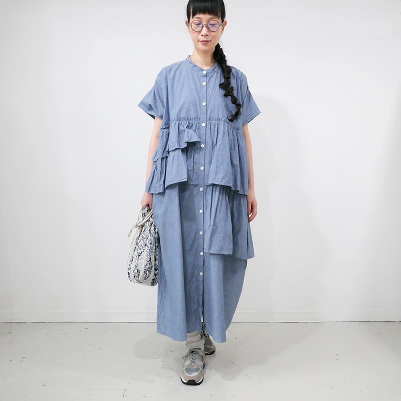dahl'ia | ダリア |ティアードラッフルワンピース｜INDIGO｜DOP-230FC