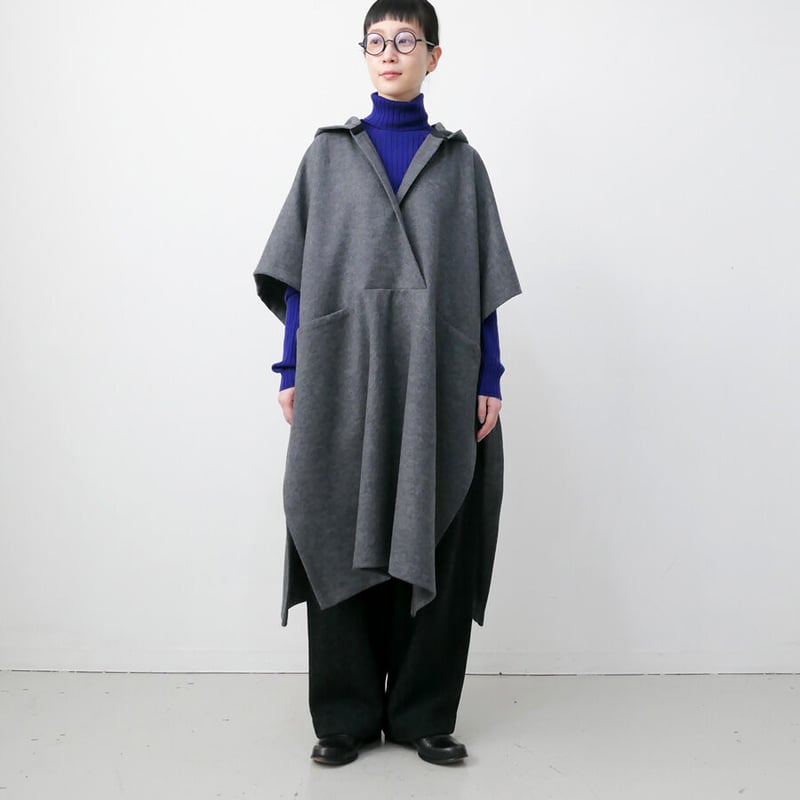 SI-HIRAI｜スーヒライ｜WARM PONCHO｜ウールスムース ジャージー