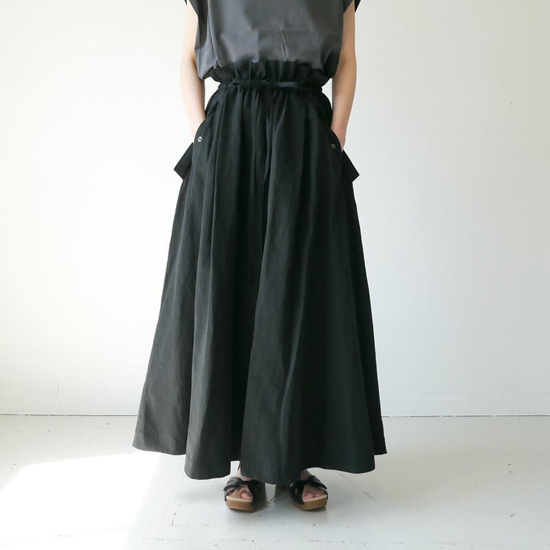 SACRA｜サクラ ｜CO/LI WASHED TYPEWRITER SKIRT| 12322
