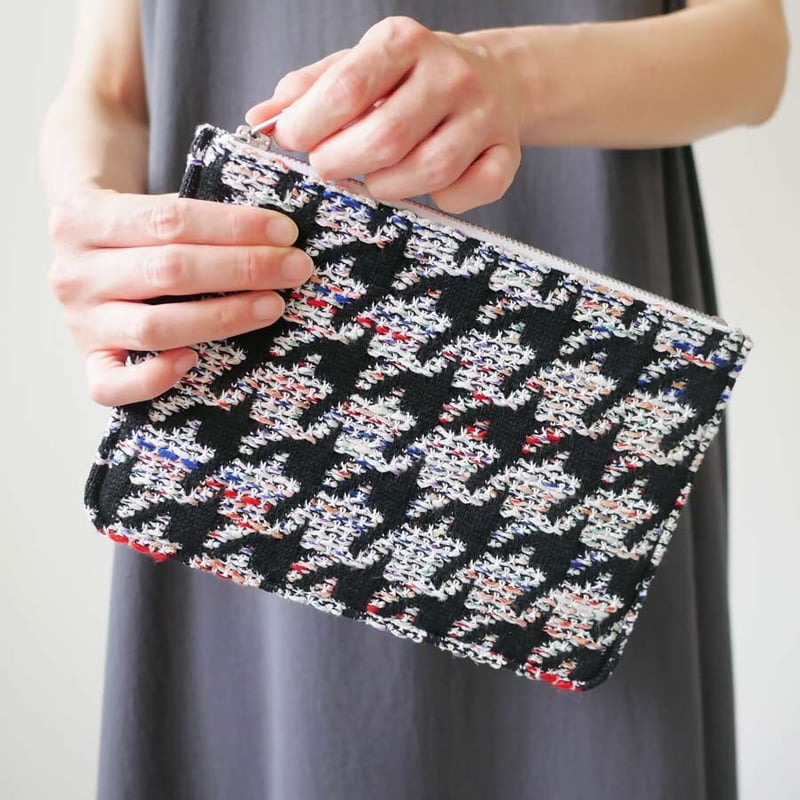 COOHEM|コーヘン | KNIT TWEED POUCH - HOUNDSTOOTH TW