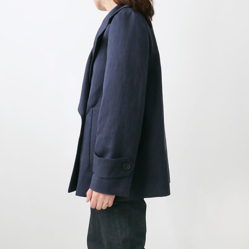 SACRA｜サクラ ｜ビッグカラーダブルボタンジャケット｜ NAVY