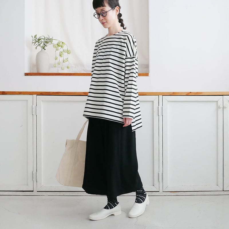SACRA｜サクラ ｜EX.FINE COTTON BORDER TOP｜122544091｜