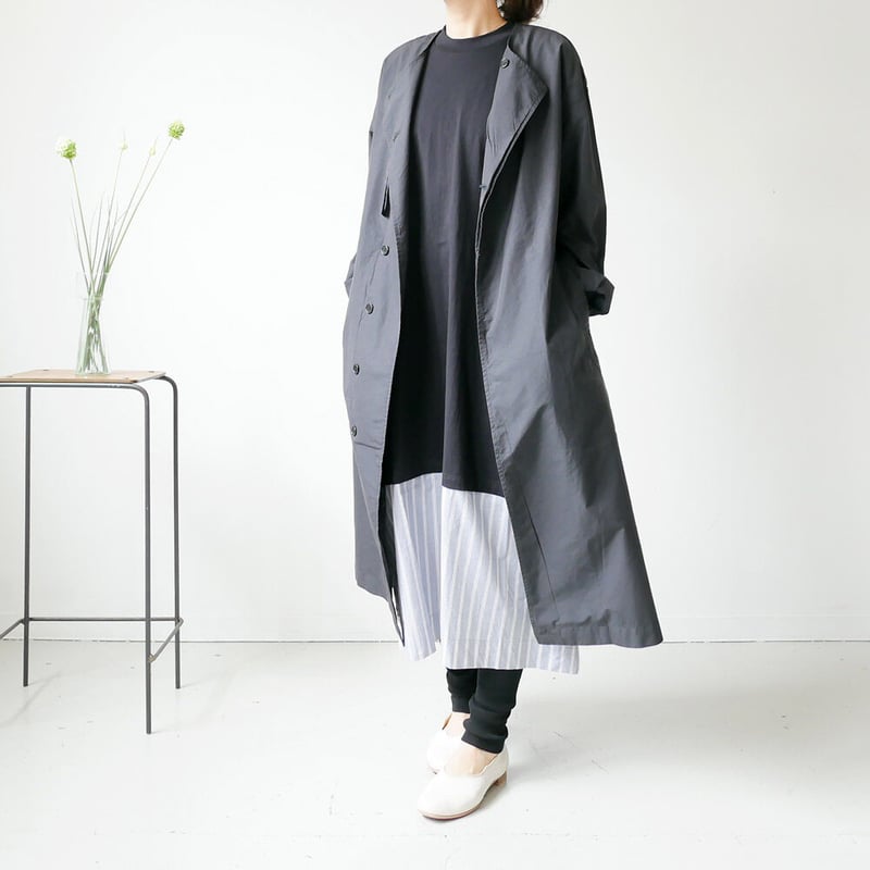 UNIVERSAL TISSU ロングコート UNIVERSAL TISSU｜ユニヴァーサルティシュ｜コットンナイロンダンプ