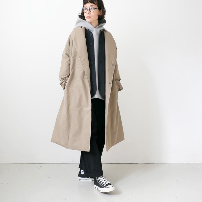 The LOFT LABO (現miffew) ベージュ ダウンロングコート The Loft Labo｜ロフトラボ｜ ショールカラーダブルダウンコート