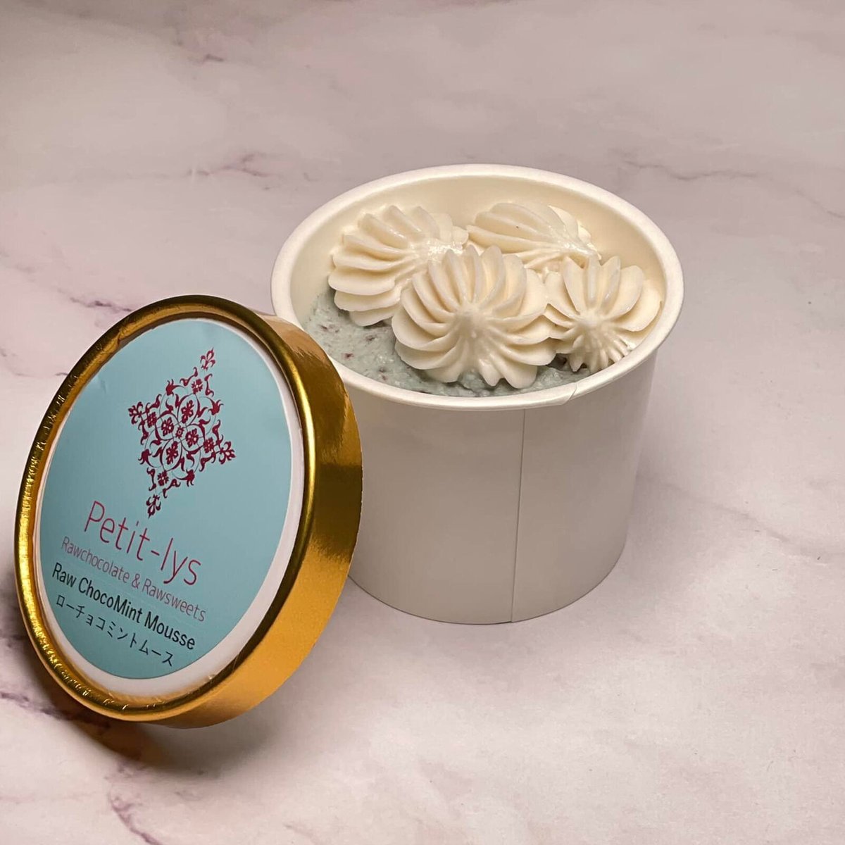 チョコミントの世界 チョコミントフラワーレジンヘアゴム 日向箱