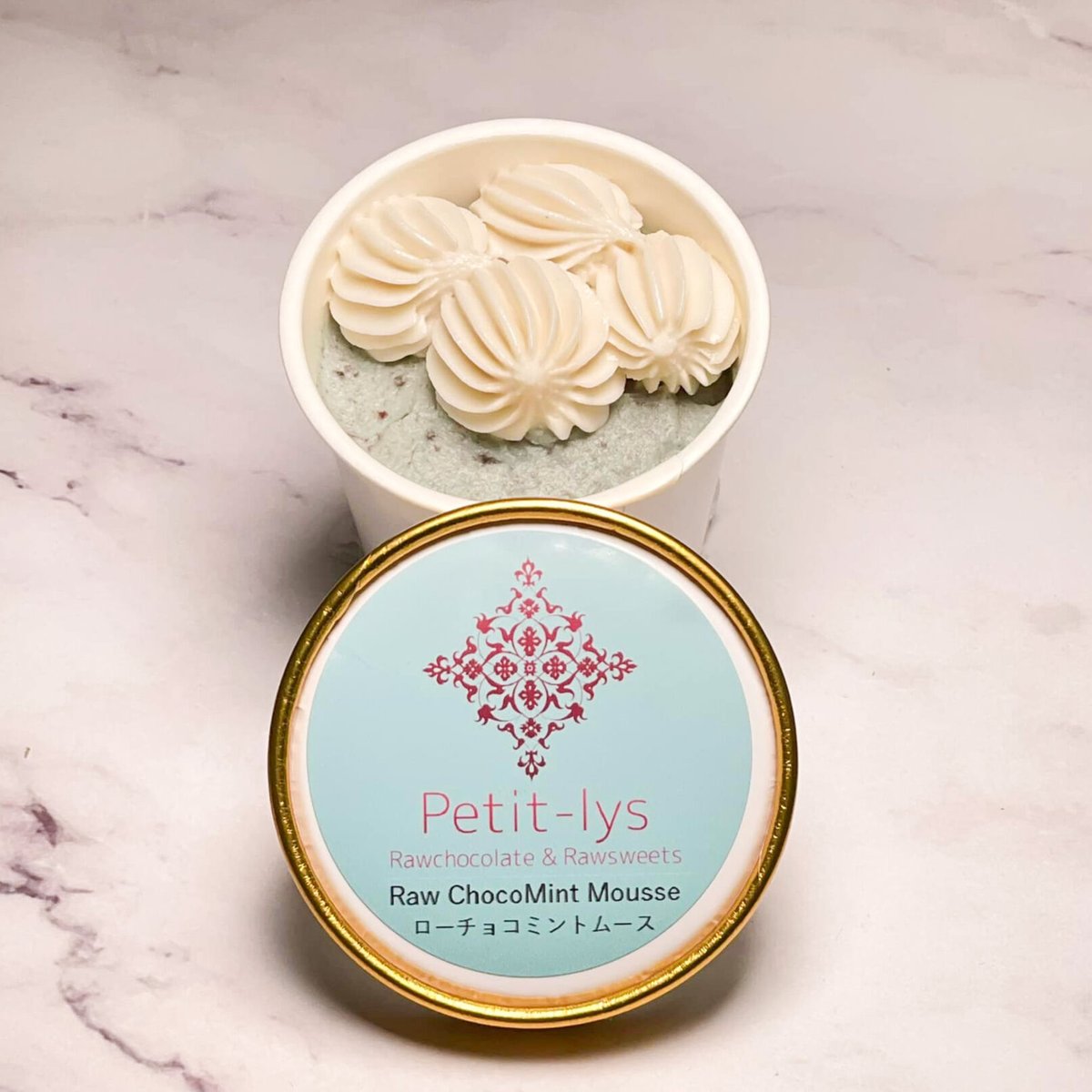 チョコミントの世界 チョコミントフラワーレジンヘアゴム チョコミント