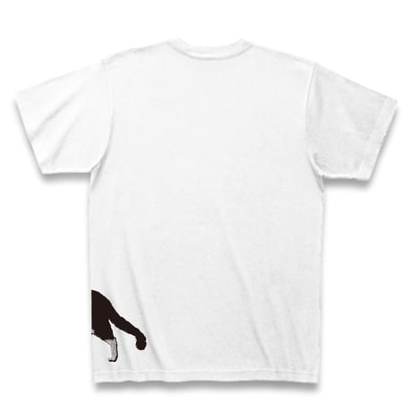 横っ腹に猫　Tシャツ【ホワイト】