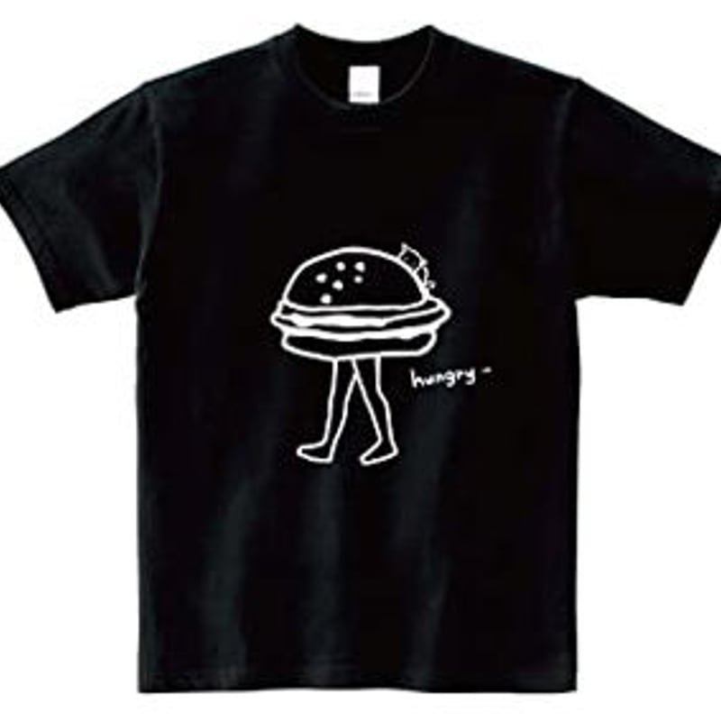 ハンバーガー Tシャツ【ブラック】 | nadeyo