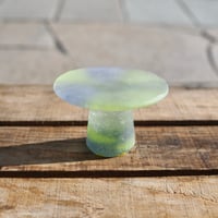 glass compote "purple yellow"