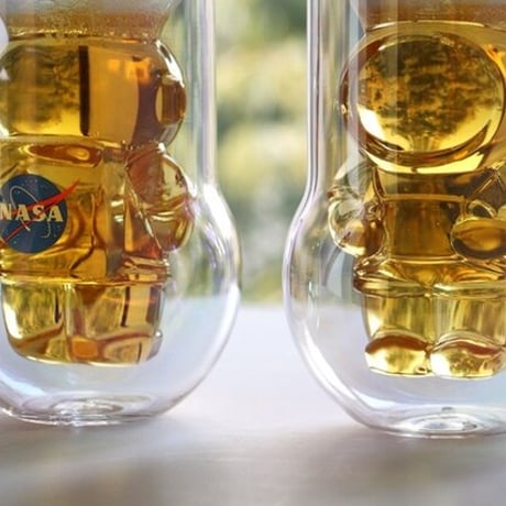 NASA ASTRONAUT DOUBLE WALL GLASSES 2P SET