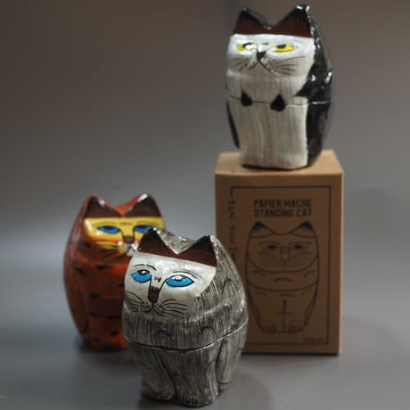 Papier Mache Standing Cat