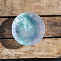 glass rim plate "purple green"