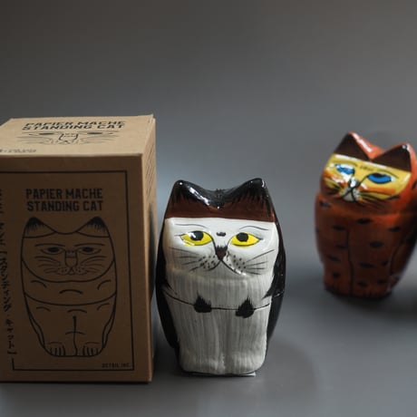 Papier Mache Standing Cat