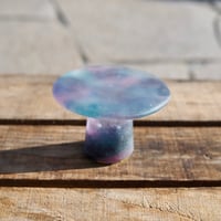 glass compote "purple pink"
