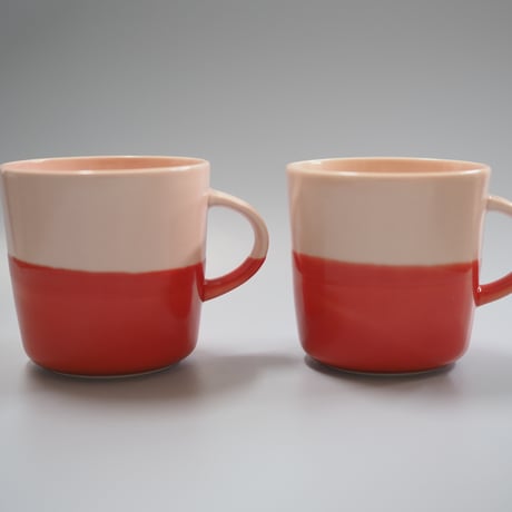 Mug cup M -Pink×Red-