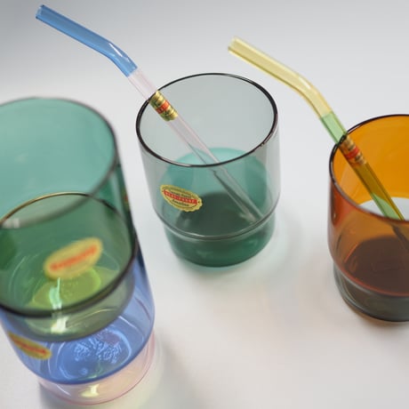 TWO TONE GLASS STRAW