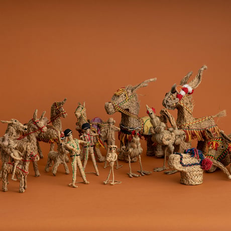 BURRO ESPARTO CON CANTAROS（15cms）