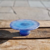 glass compote "navy blue"
