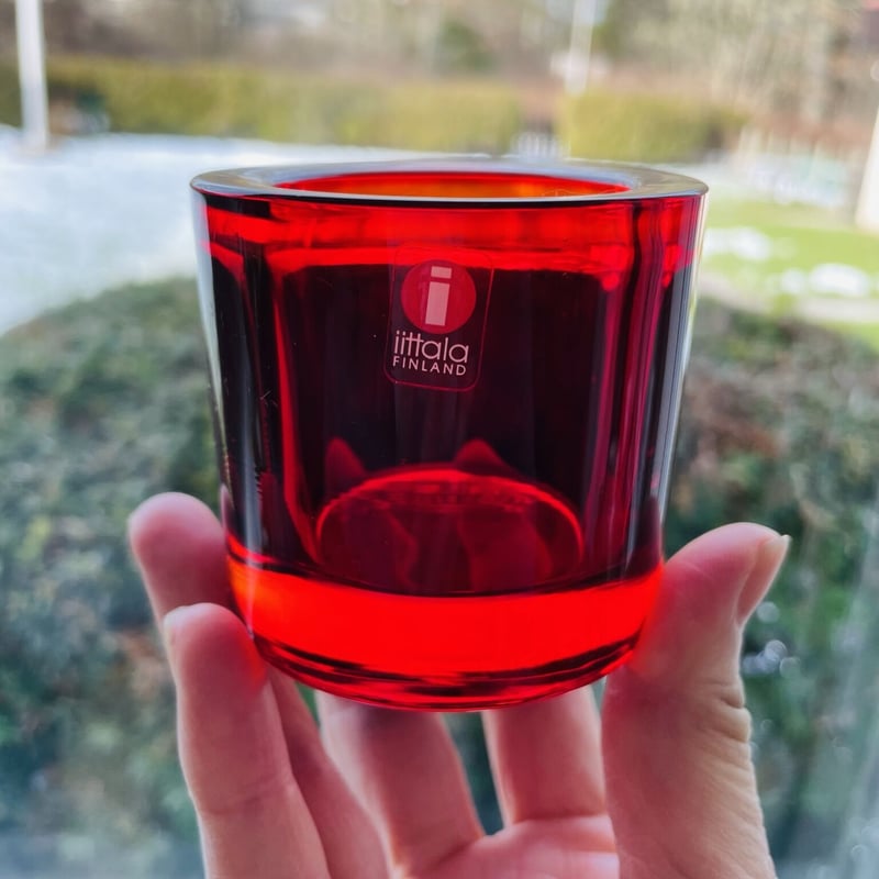 Iittala/イッタラ/Kivi/キビ/キャンドルホルダー/レッド/旧ロゴ Iittala/イッタラ/Kivi/キビ/キャンドルホルダー/レッド/旧ロゴ