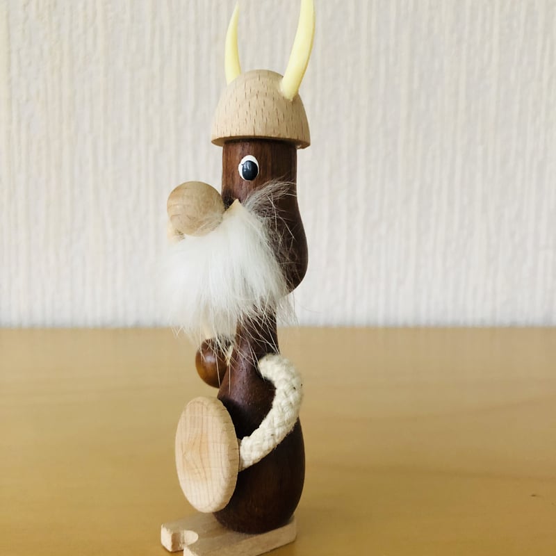 チーク製のモフモフお髭のバイキングさん/S.T様お取り置き品  