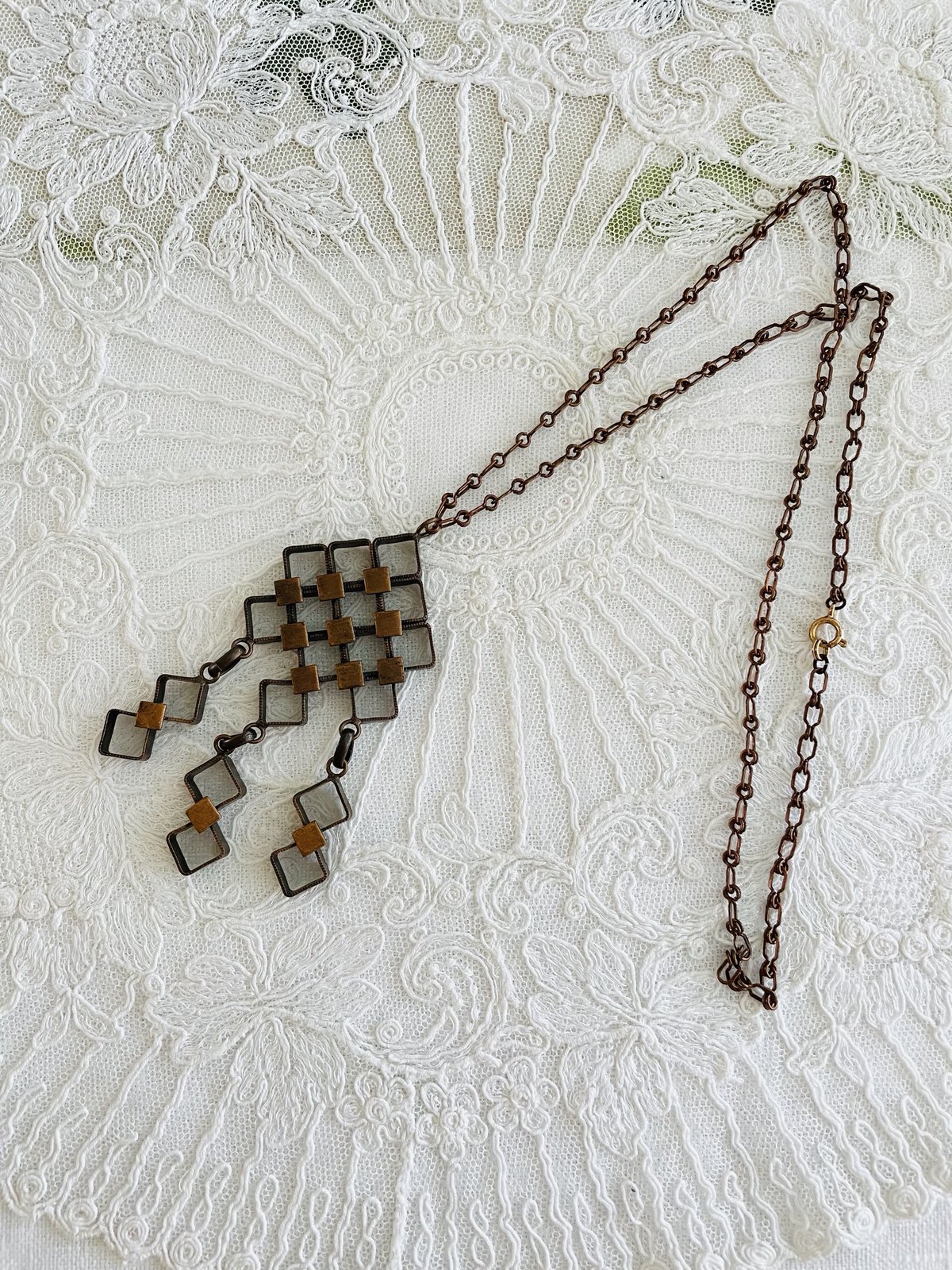北欧ヴィンテージアクセサリー/ペンダントネックレス/ブロンズ製 
