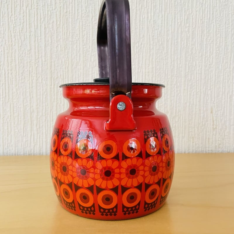 Arabia Finel アラビア ビンテージ琺瑯ジャーカイフランク