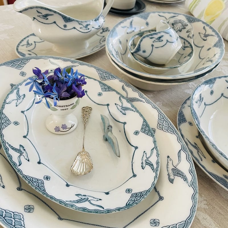 ✳︎最終お値下げ✳︎グスタフスベリ オーレスンド　平皿オーバルプレート大 ✳︎最終お値下げ✳︎グスタフスベリ オーレスンド平皿オーバル