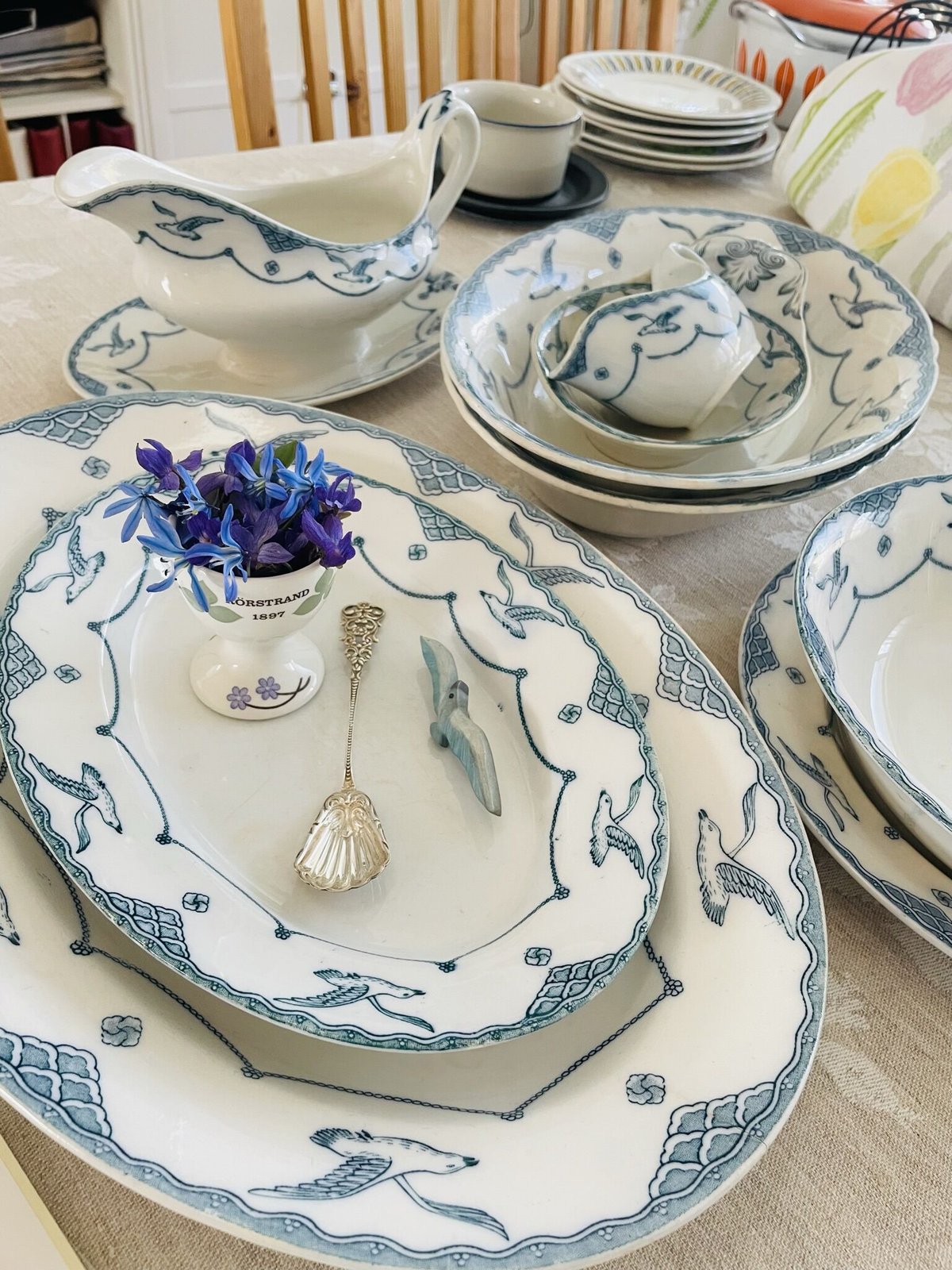 ✳︎最終お値下げ✳︎グスタフスベリ オーレスンド　平皿オーバルプレート大 ✳︎最終お値下げ✳︎グスタフスベリ オーレスンド平皿オーバル