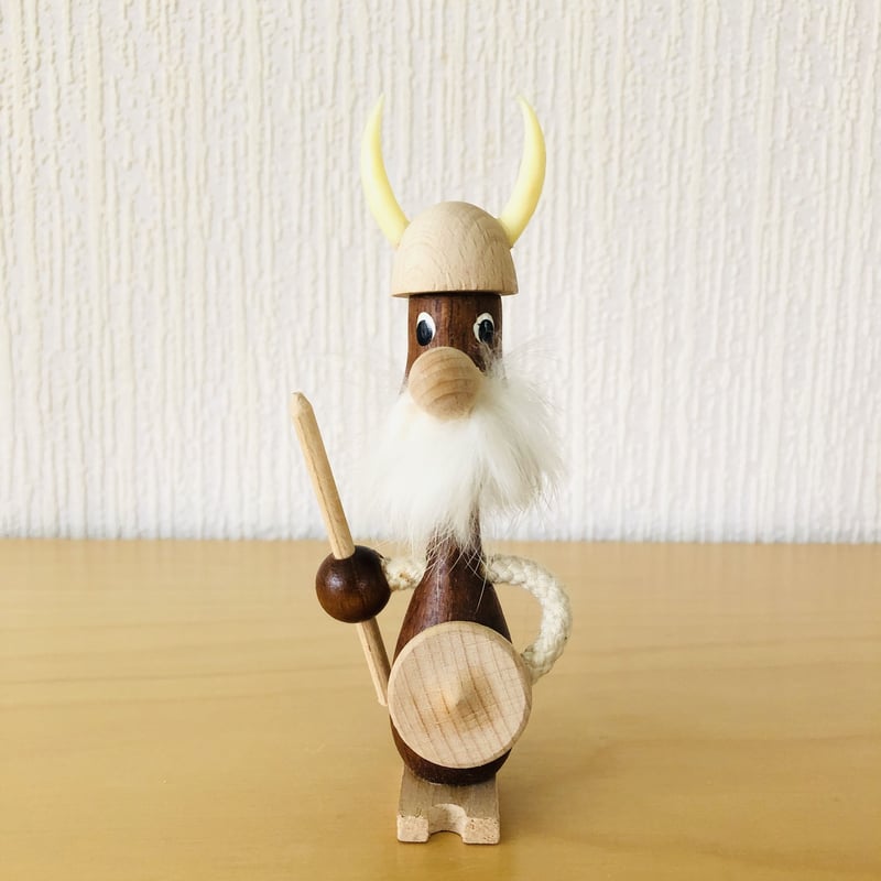 チーク製のモフモフお髭のバイキングさん/S.T様お取り置き品  