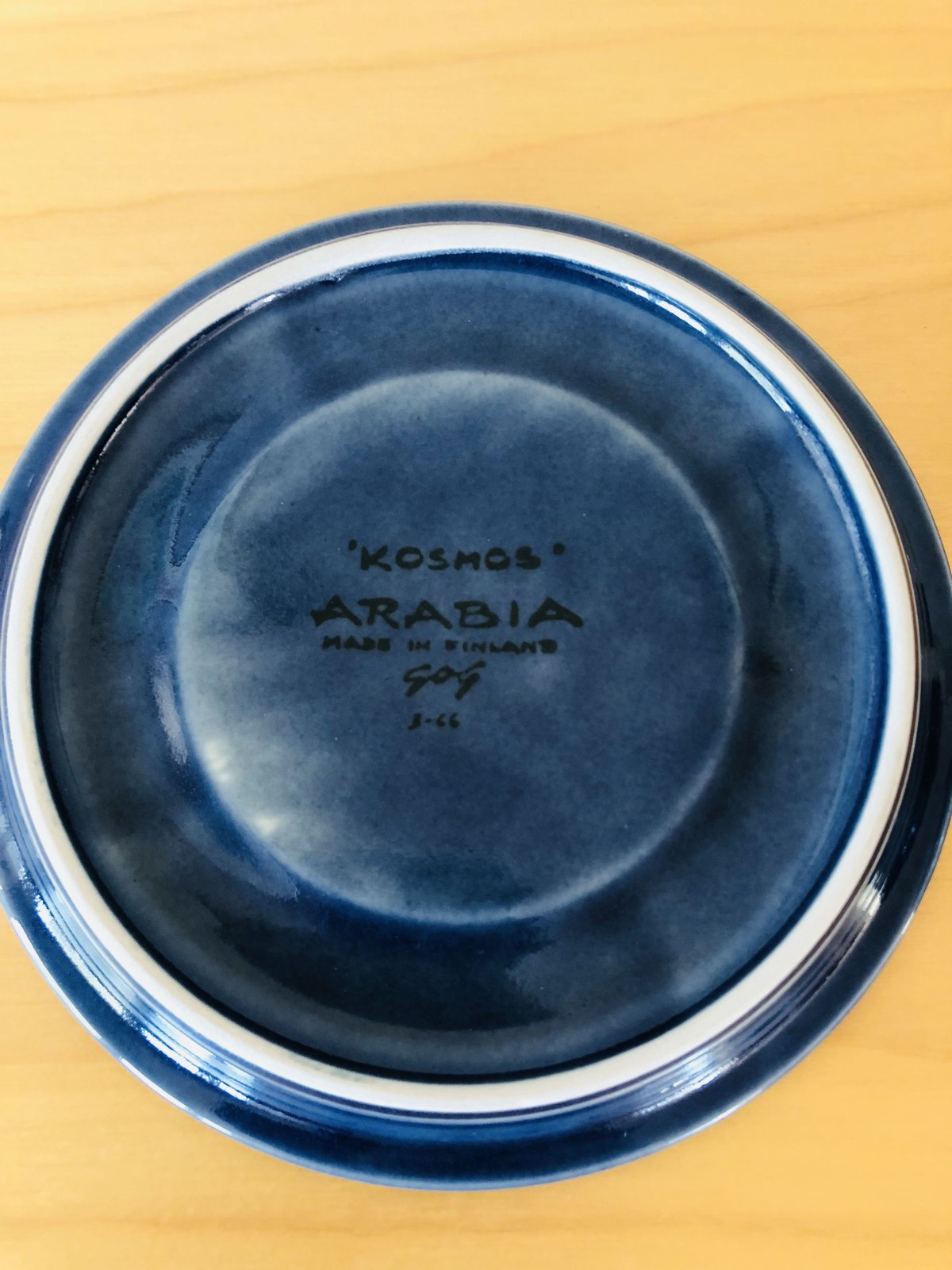 ARABIA ブルーコスモス/ Kosmos 36cmオーバルプラター①