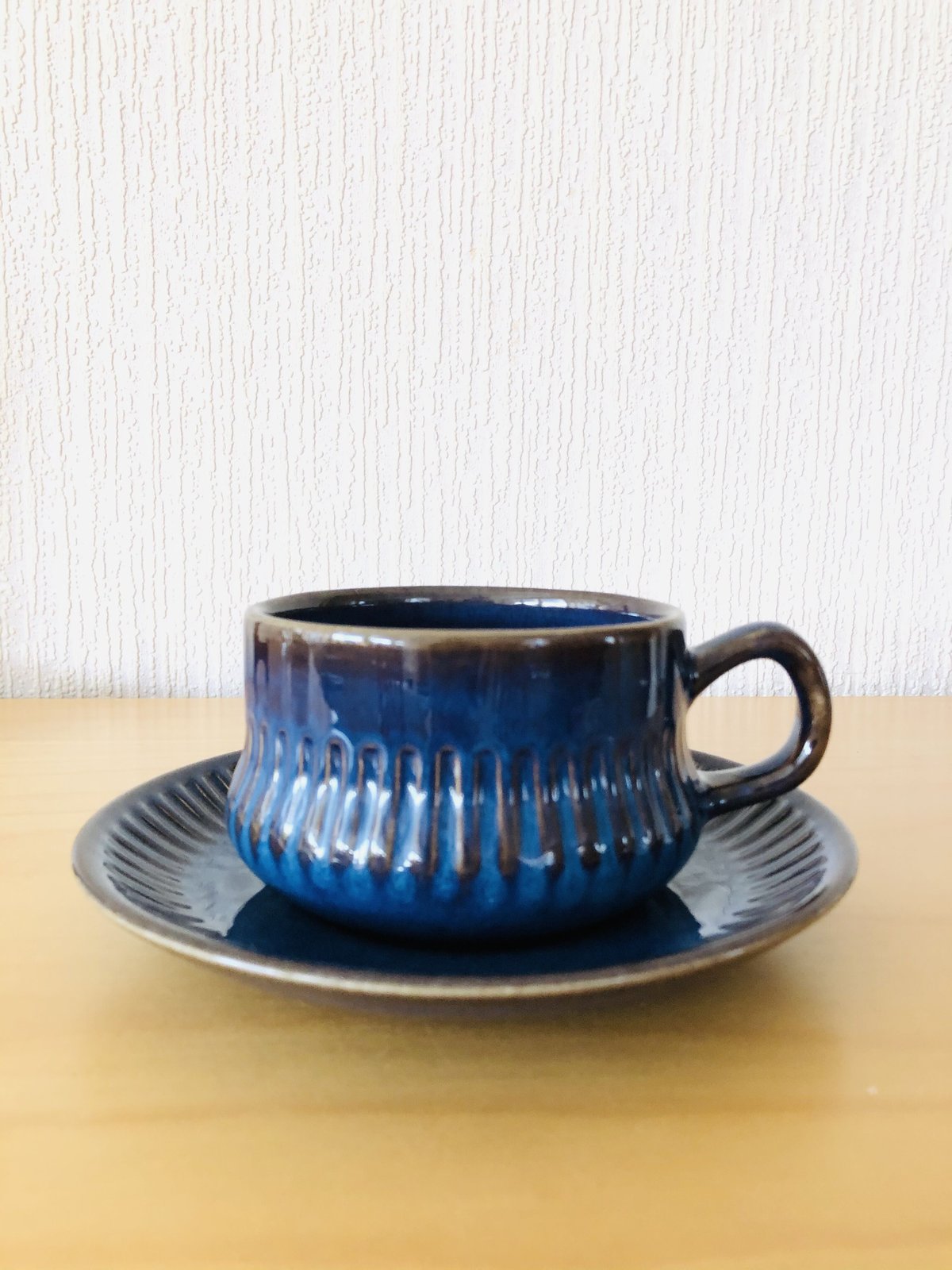 ゲフレ【超希少】コスモス青い長方形ヴィンテージ約30cm x 20cm