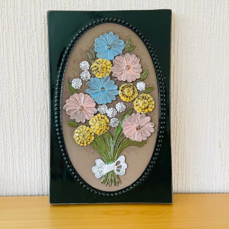 Jie Gantofta/ジィガントフタ/陶板/花束/縦長大/20cm x 31cm | Wa Jie Gantofta/ジィガントフタ/陶板/花束/縦長大/20cm x 31cm | Wa