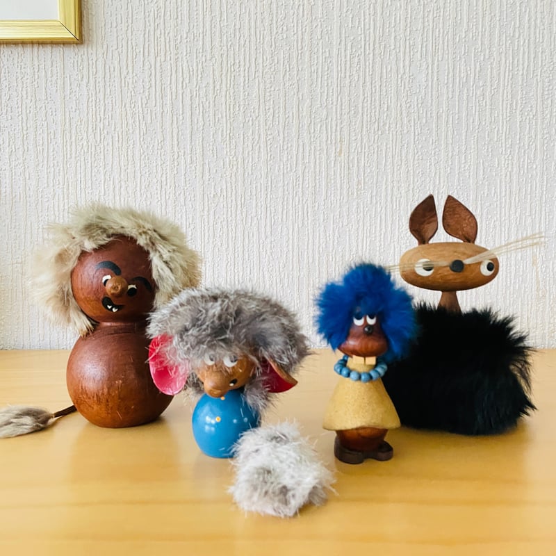 北欧ヴィンテージ/チーク製のモフモフうさぎちゃん | Wasurenagusa 北欧ヴィンテージ/チーク製のモフモフうさぎちゃん | Wasurenagusa