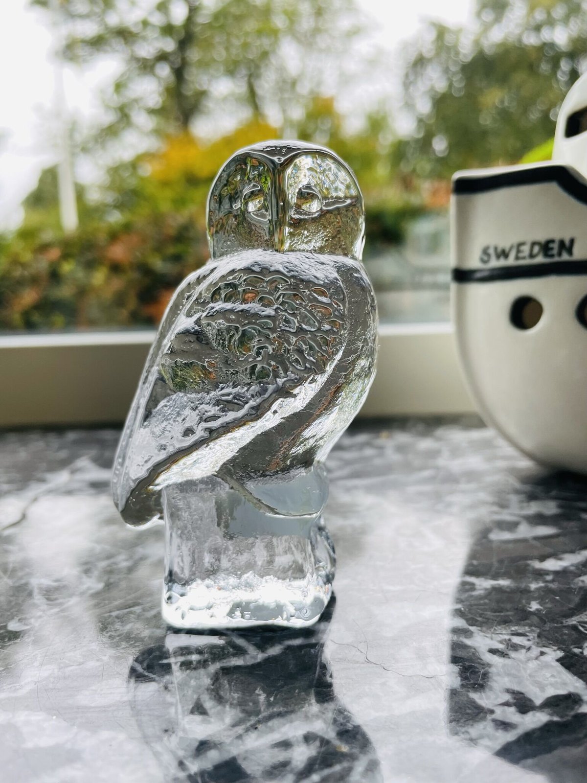 リサ・ラーソン スウェーデンの森のふくろう グレー 置物 スエーデンの