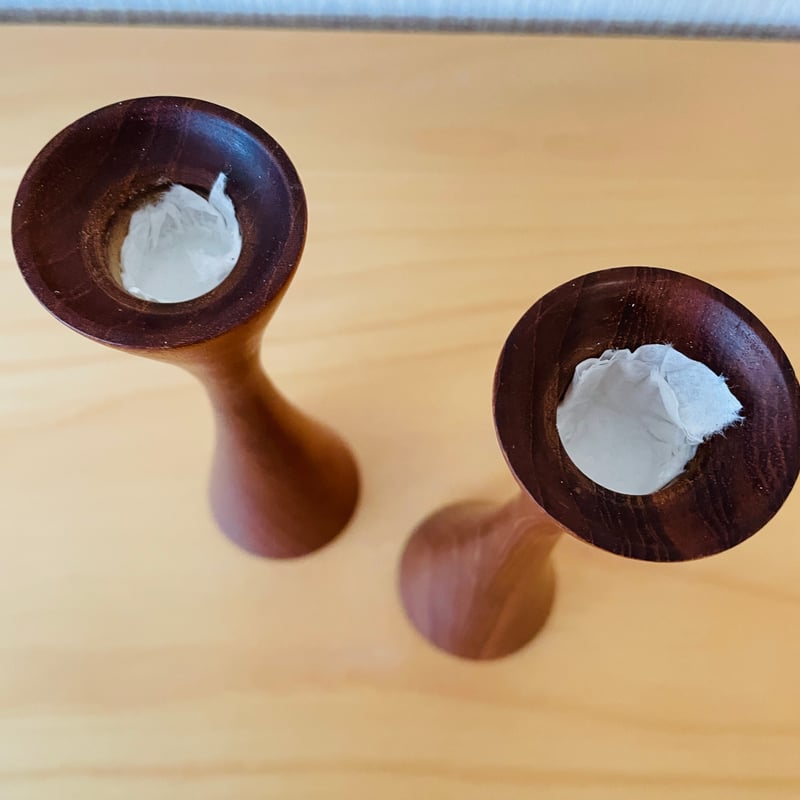 キャンドルホルダー デンマーク 北欧 チーク 2本セット ヴィンテージ キャンドルホルダー デンマーク 北欧 チーク 2本セット ヴィンテージ