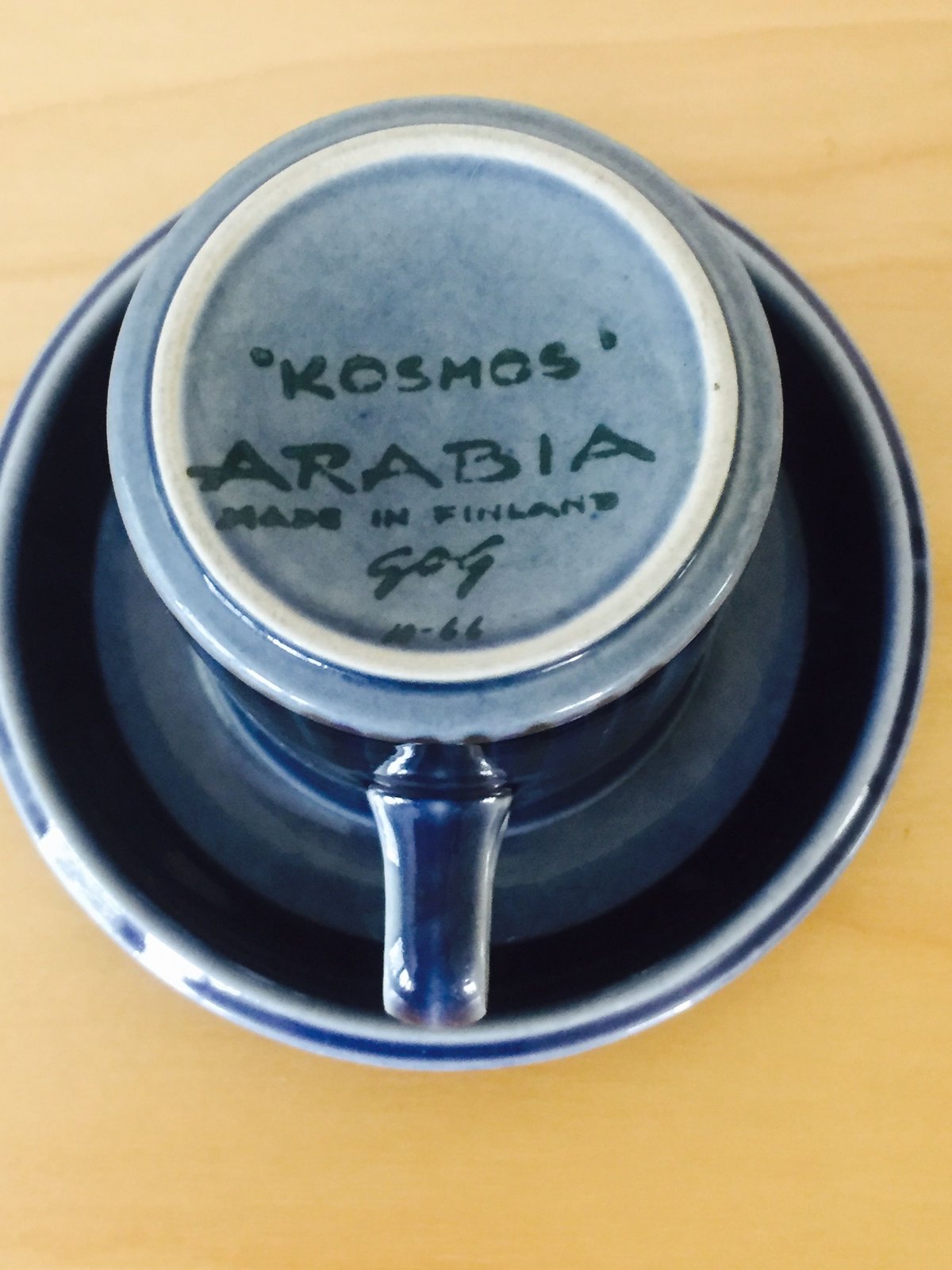 Arabia/アラビア/Kosmos(Blue)/ブルーコスモス/カップ＆ソーサー | Was