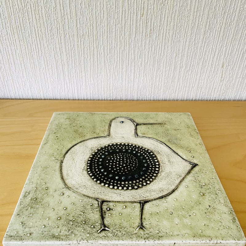 - ロールストランド　Sylvia Leuchovius アトリエ作品　陶板 Rorstrand/ロールストランド/Sylvia Leuchovius//陶板/絵皿/小鳥
