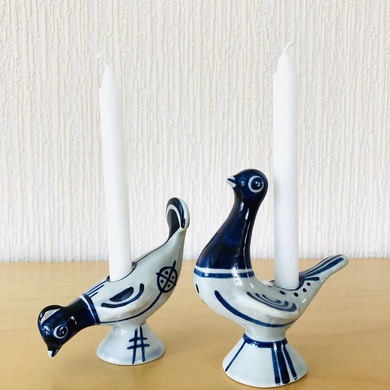 北欧アンティーク　Soholm スーホルム　 小鳥のキャンドルホルダー2個 北欧アンティークSoholm スーホルム 小鳥のキャンドルホルダー2個