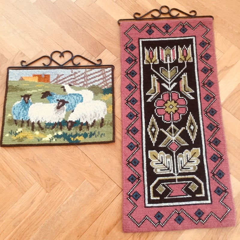 タペストリー/トヴィスト刺繍/羊さん | Wasurenagusa タペストリー/トヴィスト刺繍/羊さん | Wasurenagusa