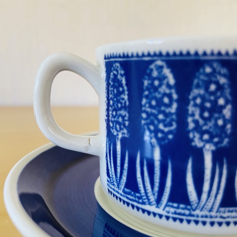 Gefle/ゲフレ/Blå Hyacint/ブルーヒヤシンス/カップ&ソーサー/訳あり  