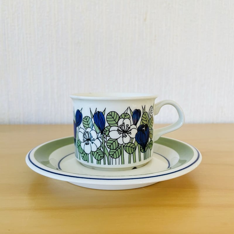 美品　ヴィンテージ　ARABIA アラビア　クロッカス　グレーリム ARABIA/アラビア Krokus/クロッカス グレーリム コーヒーカップ