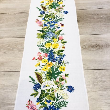 Goken Jobs Handtryck/ジョブス/北欧の野の花のクロス/縦長/77cm cx28cm