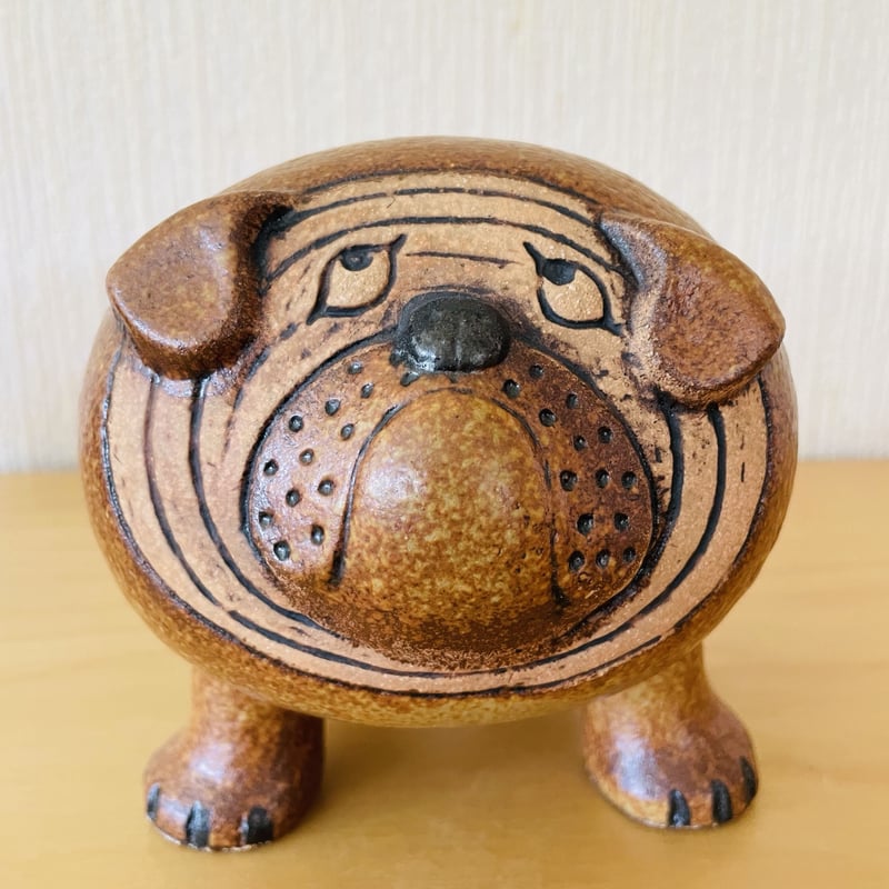 リサラーソン LISA LARSON スウェーデン ブルドッグブラウン陶器