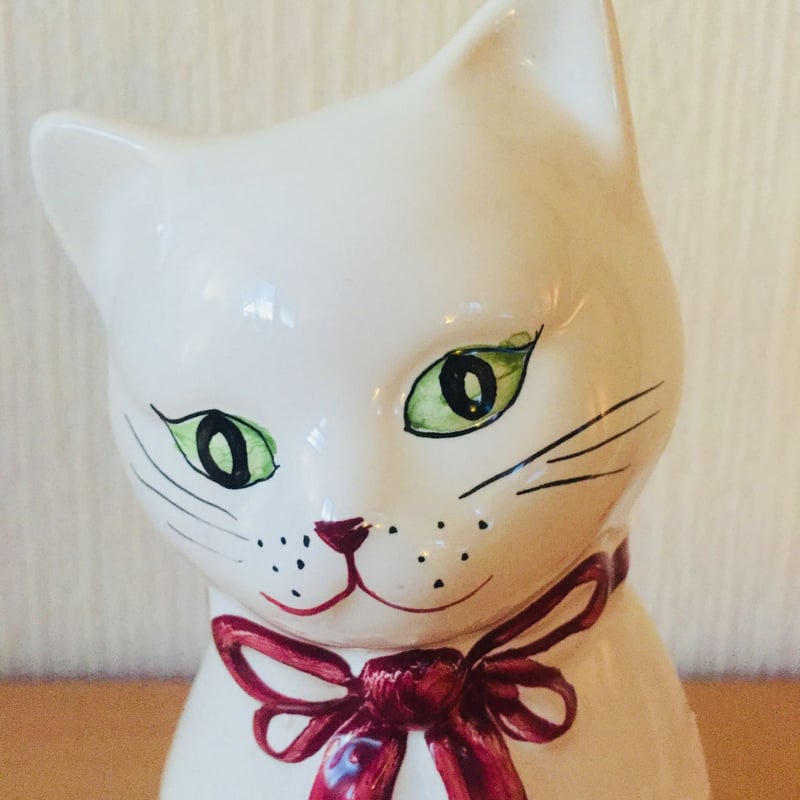 アメリカヴィンテージ 猫の陶器バターケース