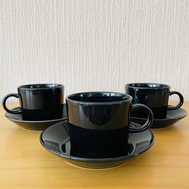 食器セット イッタラ　アラビア　ティーマ　Arabia teema アラビア ティーマ iittala Teema カップ&プレート 黒4客