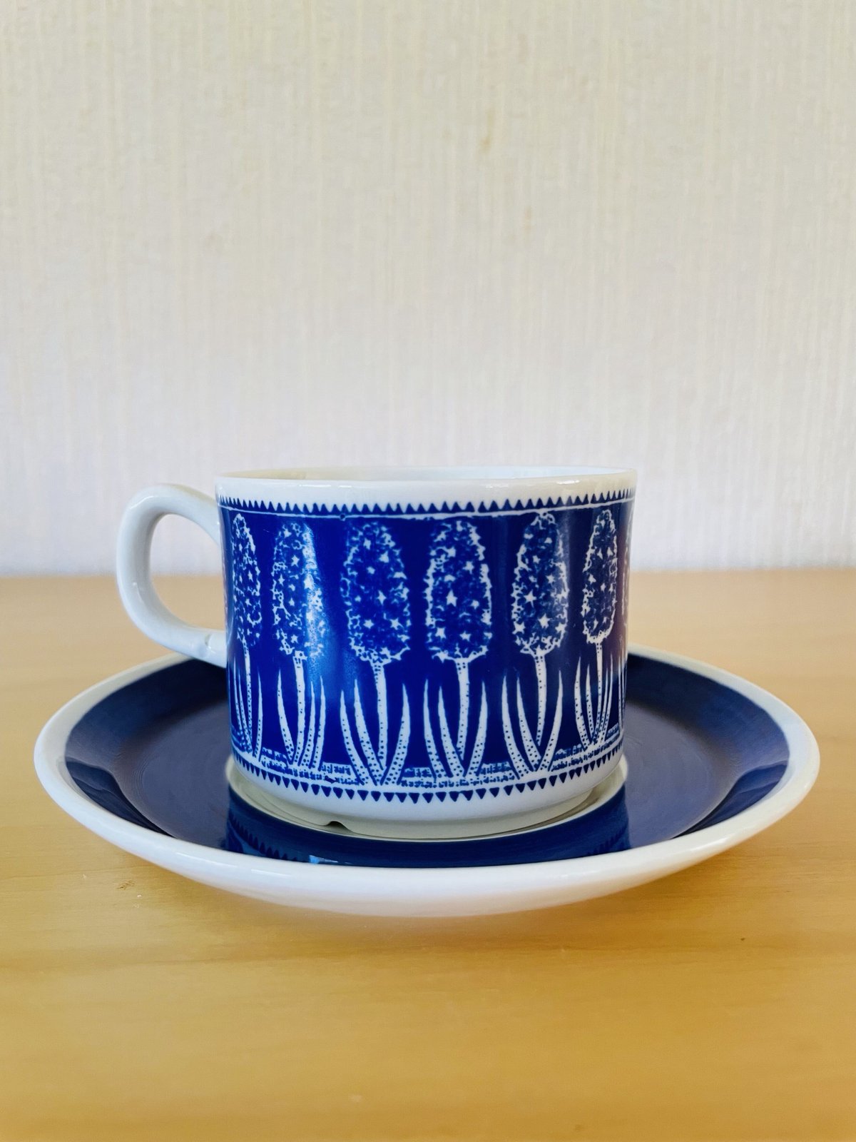 Gefle/ゲフレ/Blå Hyacint/ブルーヒヤシンス/カップ＆ソーサー/訳あり  