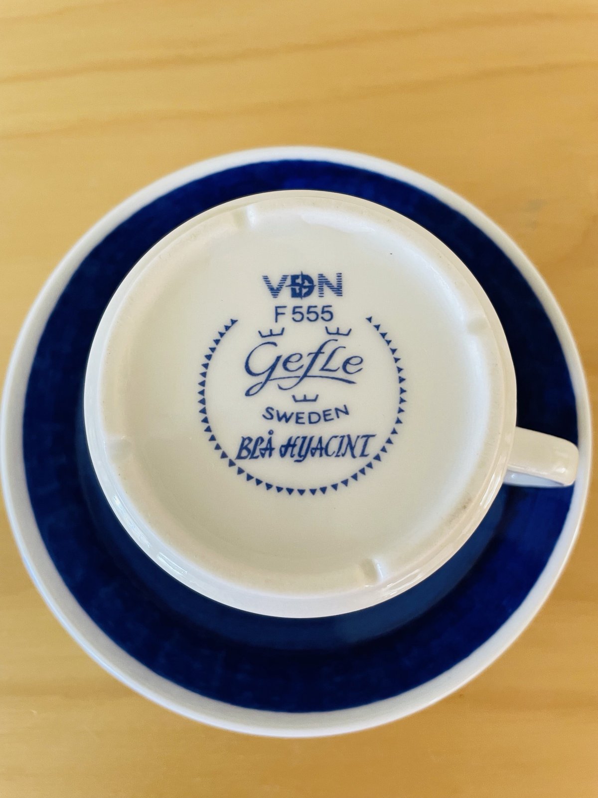 ゲフレ Gefle しつらえ ブルーヒヤシンス コーヒーカップ＆ソーサー 2客 CD